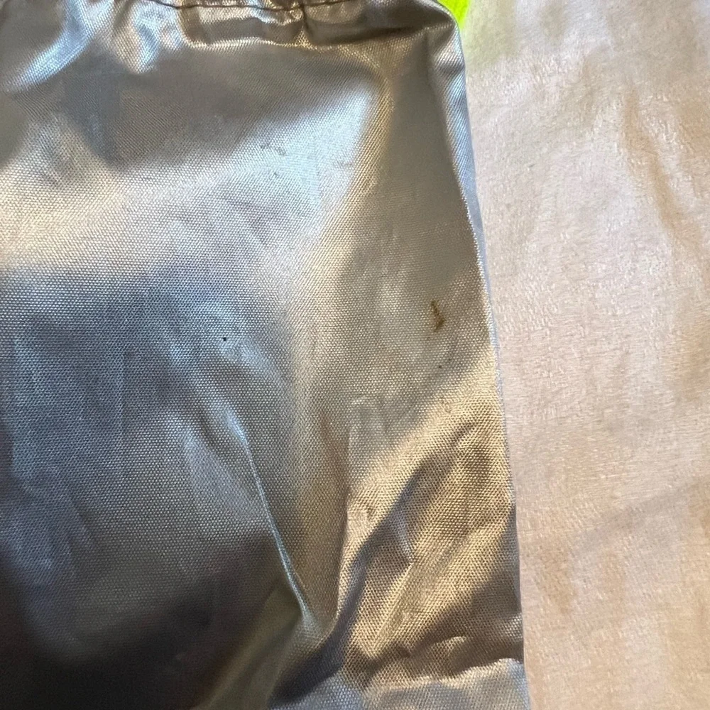 Athletta girl silver and neon green  cinch sack. Used, but life left in it.